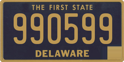 DE license plate 990599