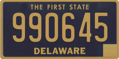 DE license plate 990645