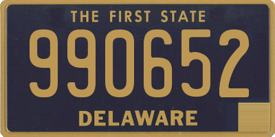 DE license plate 990652