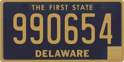 DE license plate 990654