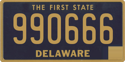 DE license plate 990666
