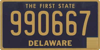 DE license plate 990667