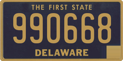 DE license plate 990668