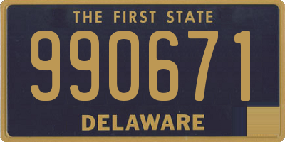 DE license plate 990671