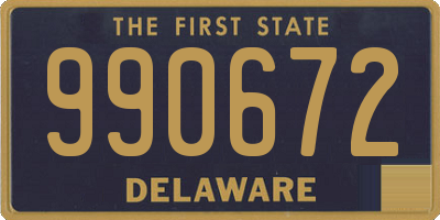 DE license plate 990672