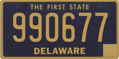 DE license plate 990677