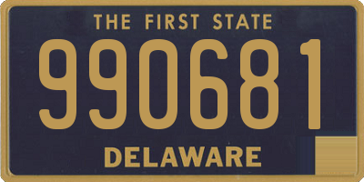 DE license plate 990681