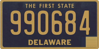 DE license plate 990684