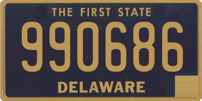 DE license plate 990686