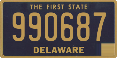 DE license plate 990687