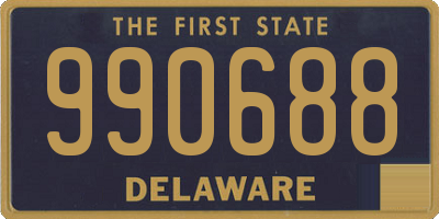 DE license plate 990688