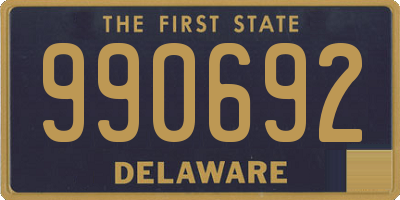 DE license plate 990692