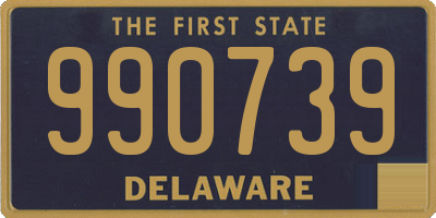 DE license plate 990739