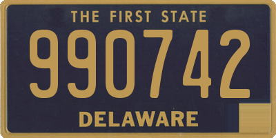 DE license plate 990742