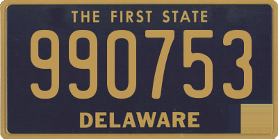 DE license plate 990753