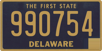 DE license plate 990754