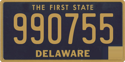 DE license plate 990755