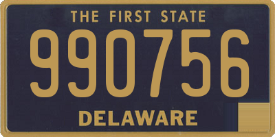 DE license plate 990756