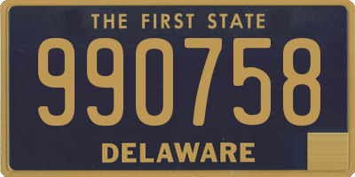 DE license plate 990758