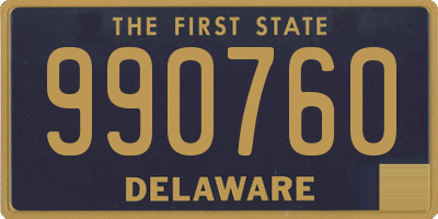 DE license plate 990760