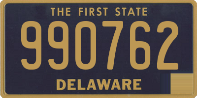 DE license plate 990762