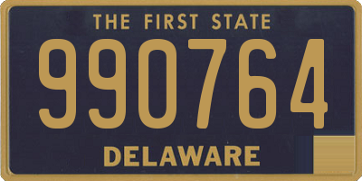 DE license plate 990764