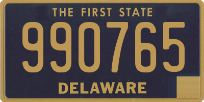 DE license plate 990765