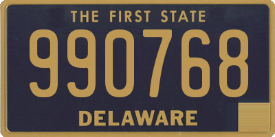 DE license plate 990768