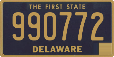 DE license plate 990772