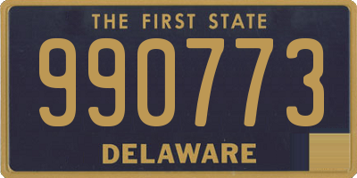 DE license plate 990773