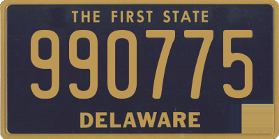 DE license plate 990775