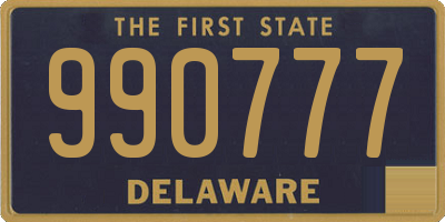 DE license plate 990777