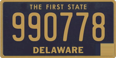 DE license plate 990778