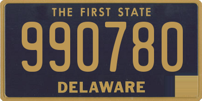 DE license plate 990780