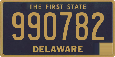 DE license plate 990782