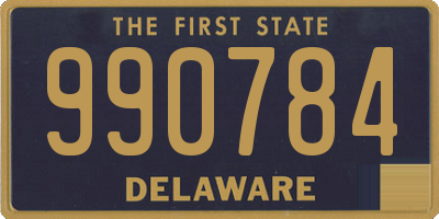 DE license plate 990784