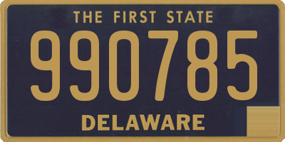 DE license plate 990785