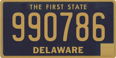 DE license plate 990786