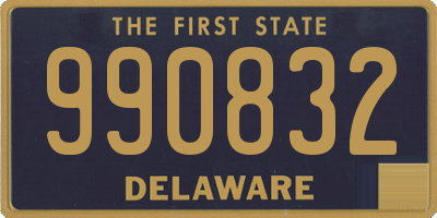 DE license plate 990832