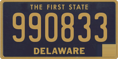 DE license plate 990833