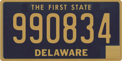 DE license plate 990834