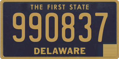 DE license plate 990837