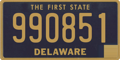 DE license plate 990851