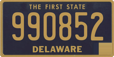 DE license plate 990852