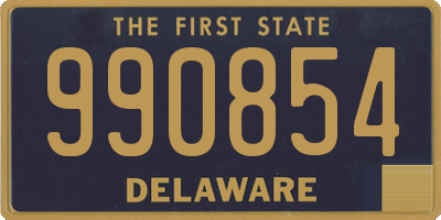 DE license plate 990854