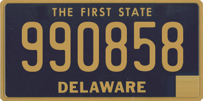 DE license plate 990858