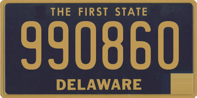 DE license plate 990860