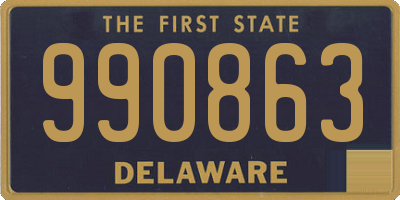 DE license plate 990863