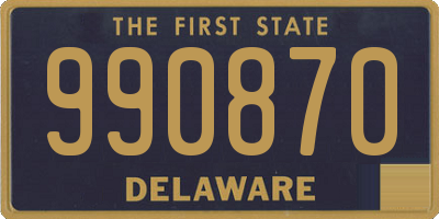 DE license plate 990870