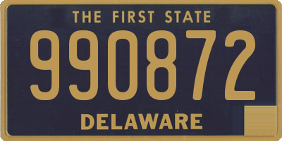 DE license plate 990872